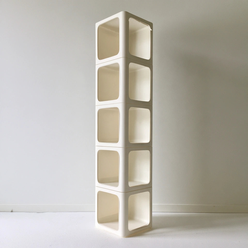 Étagère de rangement en plastique, coloris blanc