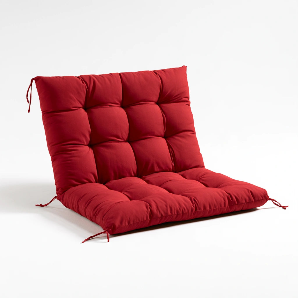 Banc décoratif aux lignes épurées, coloris rouge