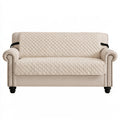 Canapé contemporain aux lignes épurées, coloris beige